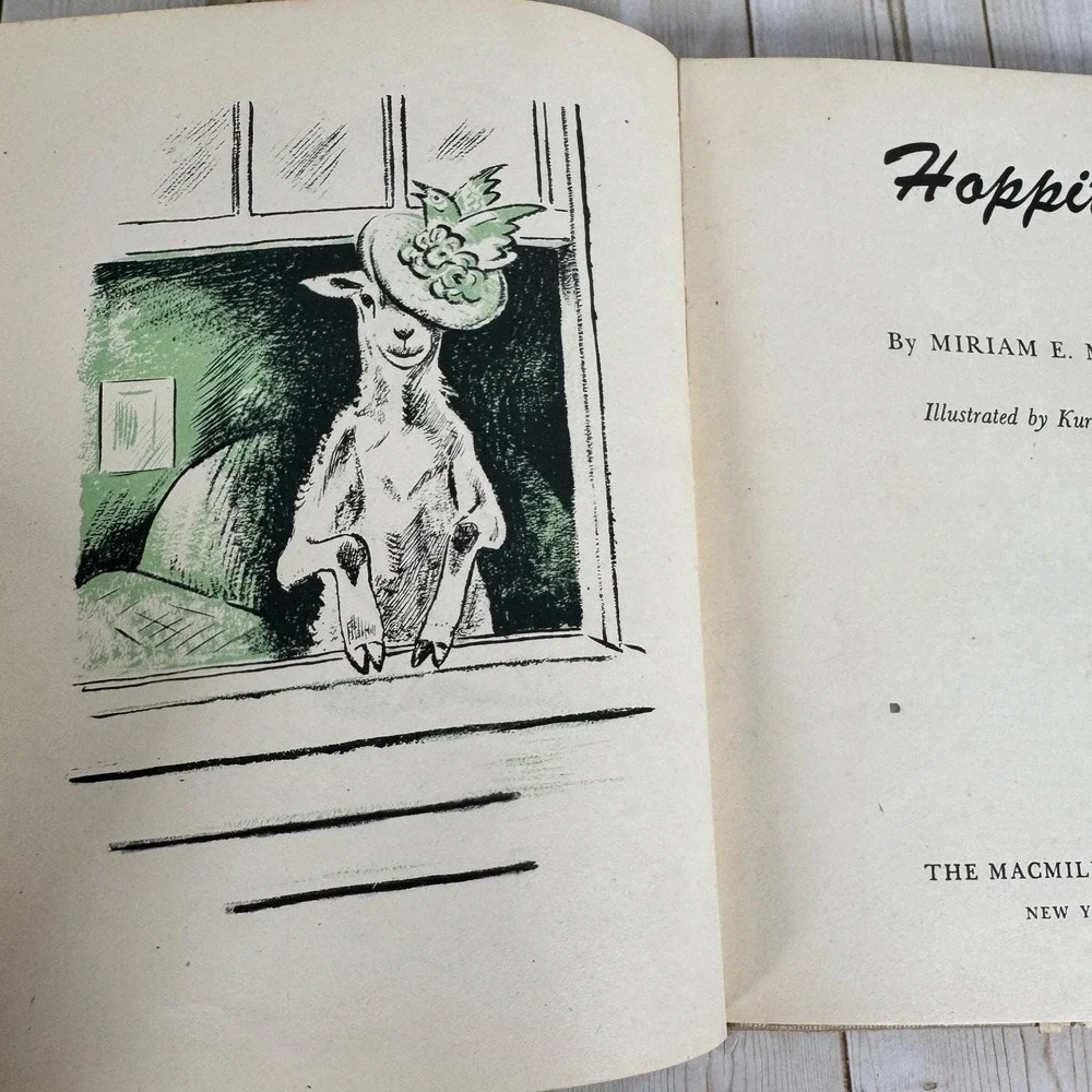 Hoppity Miriam E. Mason 1947 First Printing Illustrated Macmillan Children's